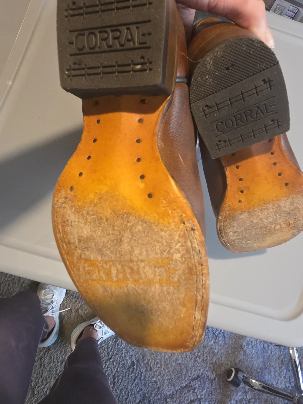 Corral Brown and Black Youth Western Boots with Embroidered Shaft